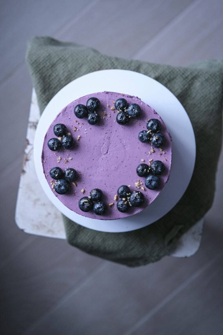 Blueberries healthy cake