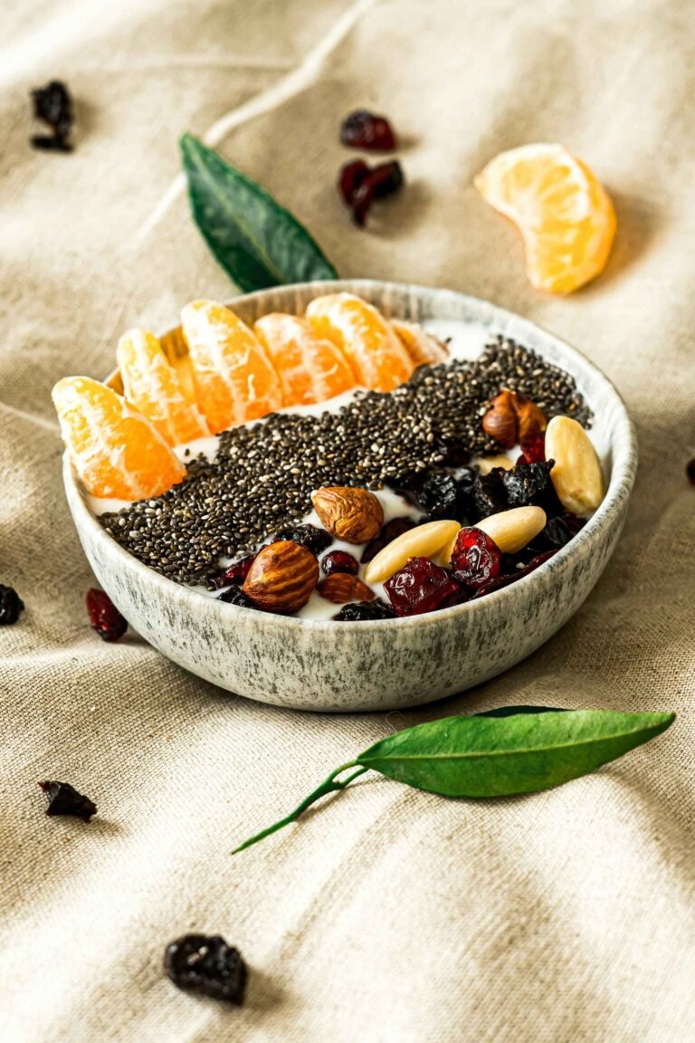 Chia seeds in a healthy snack