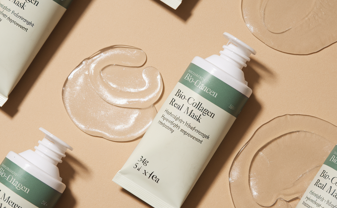 BIODANCE Bio-Collagen Real Deep Mask, Hydrating Overnight Hydrogel Mask, Pore Minimizing, Elasticity Improvement, 34g x4ea
