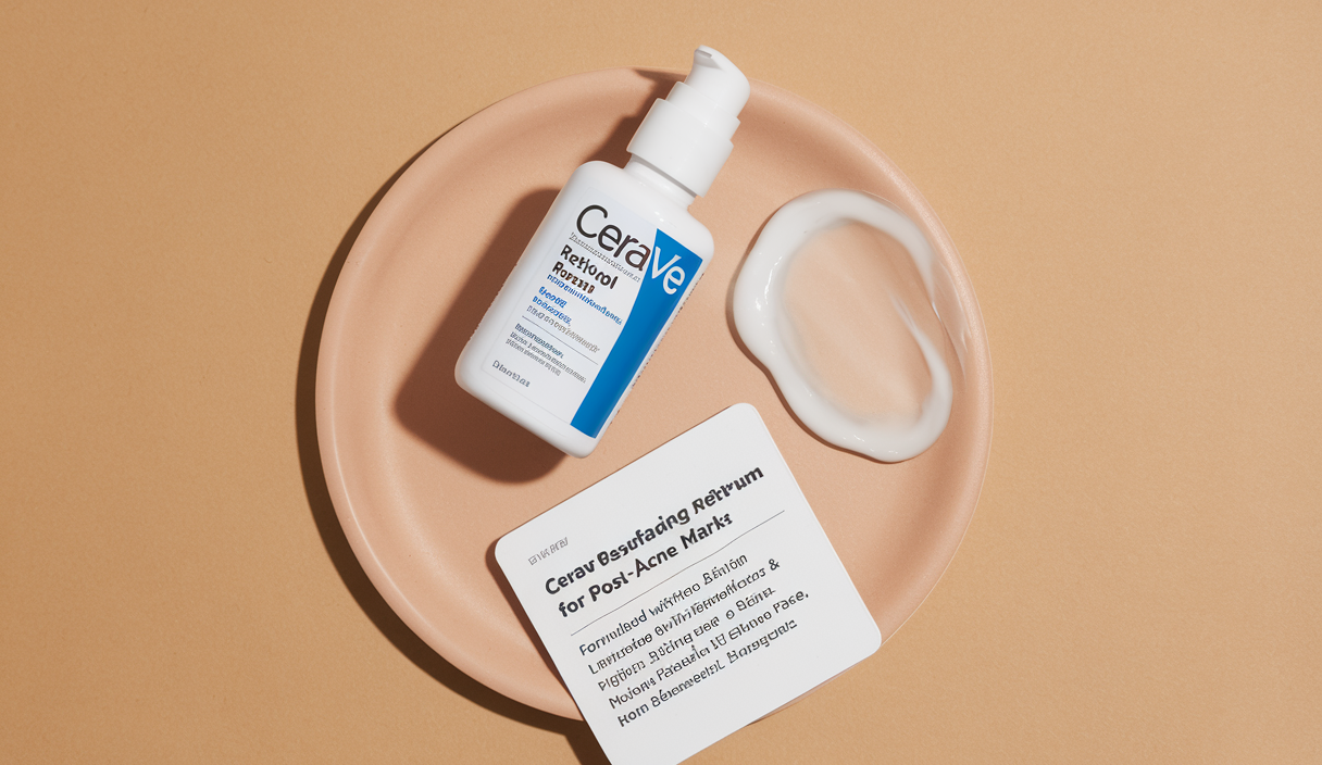 CeraVe Resurfacing Retinol Serum For Post Acne Marks, Formulated With Licorice Root Extract & Niacinamide, Brightening Serum & Pore Minimizer For Face, Post Acne Skin Barrier Repair, Non-Comedogenic