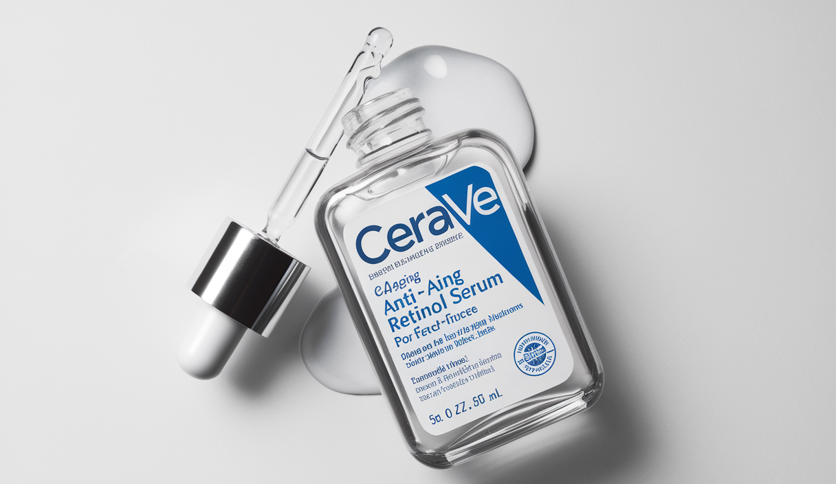 CeraVe Anti Aging Retinol Serum For Face, Encapsulated Retinol With Hyaluronic Acid, Niacinamide & Ceramides, Smooths Wrinkles & Fine Lines, Gentle Skin Brightening Serum, Fragrance Free, 1 Oz