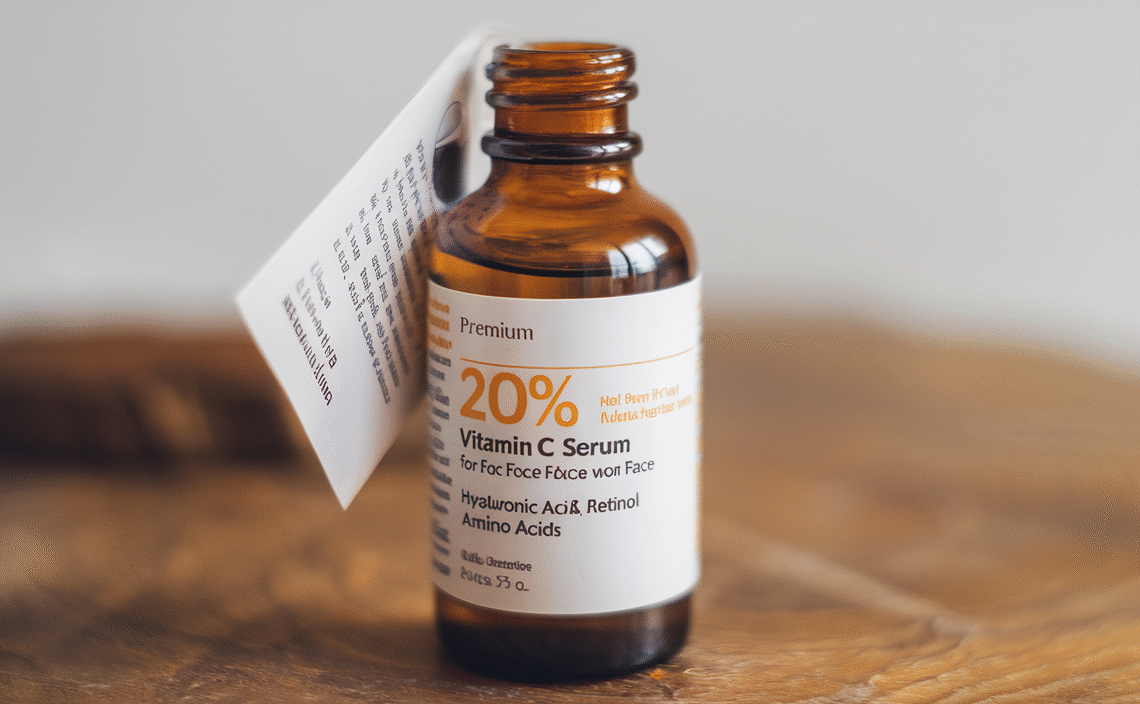Premium 20% Vitamin C Serum For Face with Hyaluronic Acid, Retinol & Amino Acids – Boost Skin Collagen,Hydrate & Plump Skin, Anti Aging & Wrinkle Facial Serum 60ml