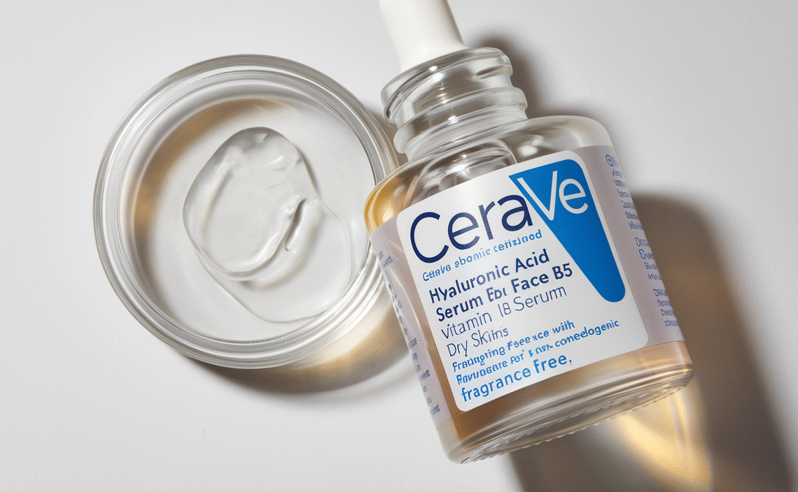 Cerave Hyaluronic Acid Serum for Face with Vitamin B5 and Ceramides, Hydrating Face Serum for Dry Skin, Fragrance Free, 1 Ounce