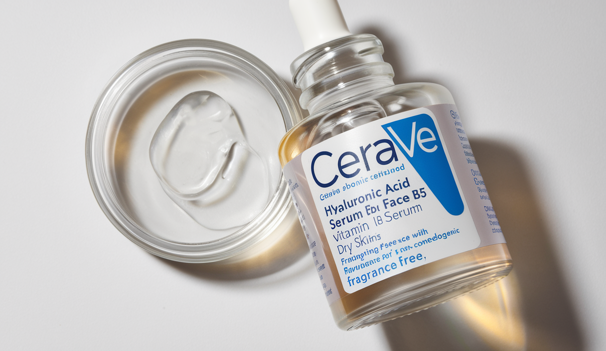 Cerave Hyaluronic Acid Serum for Face with Vitamin B5 and Ceramides, Hydrating Face Serum for Dry Skin, Fragrance Free, 1 Ounce