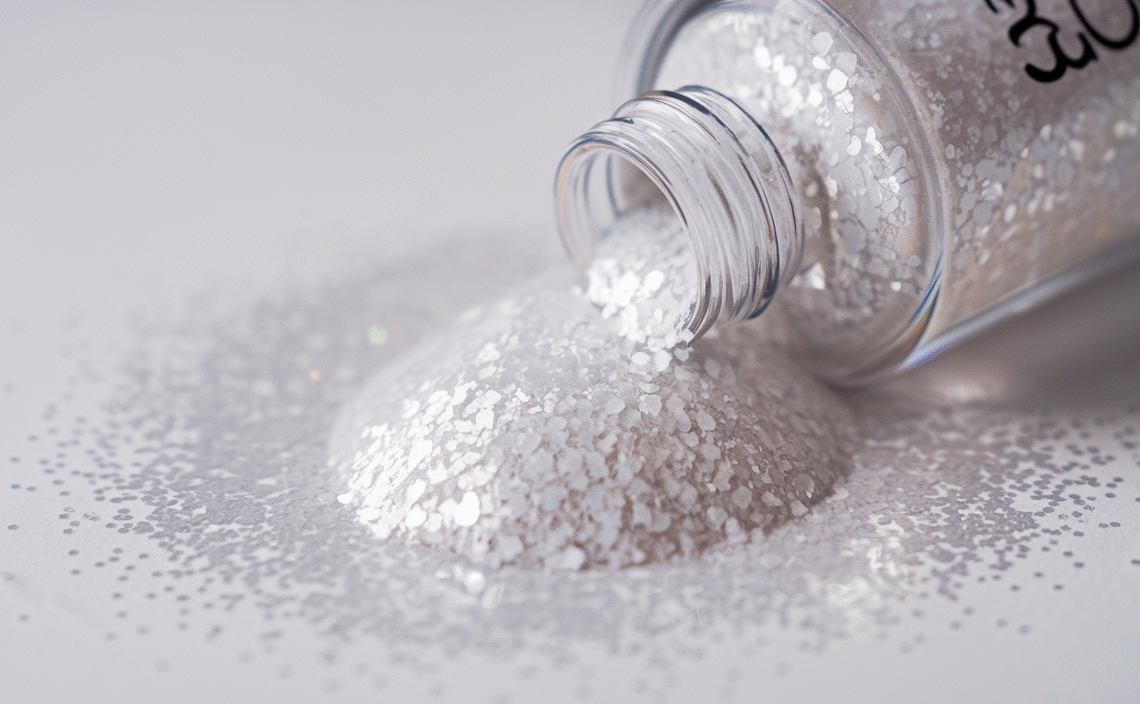 MEICOLY Clear White Body Glitter,Mardi Gras Face Glitter Makeup for Kids Women,Face Glitter for Running,Sparkly Chunky Hair Glitter,Singer Concert Festival Rave Accessories,Mermaid Glitter Face Paint