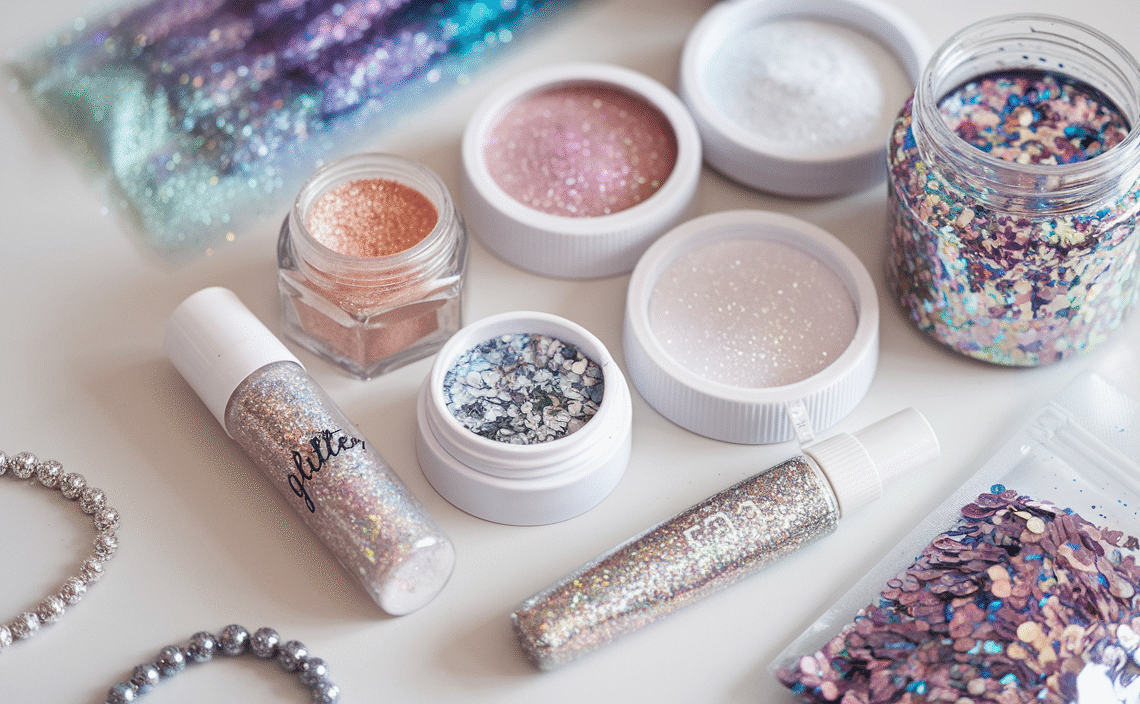 Teenitor Body Glitter, Face Glitter, White Glitter, 80g/2.8oz Face Body Glitter, Hair Glitter Gel, Rave Glitter, Mermaid Makeup Glitters for Kids