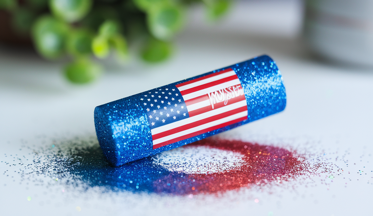 Mysense Red White and Blue Body Glitter Stick,4th of July Outfits for Women Kids,Fourth of July Accessories,Patriotic USA Flag Face Hair Glitter for Independence Day Memorial Day Veterans Day,0.56oz