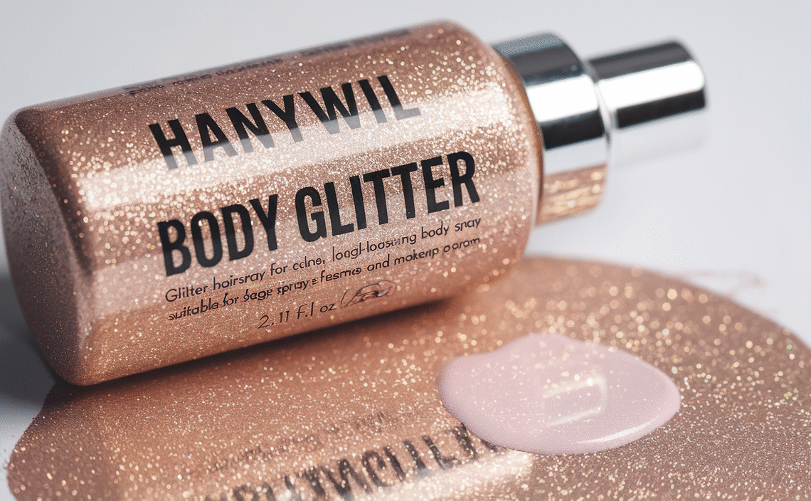 HANYWIL Body Glitter, Glitter Spray for Hair and Body, Spray, Hairspray Clothes, Long-Lasting Shimmer Suitable Stage, Festival Rave Makeup Prom 2.11 Fl Oz