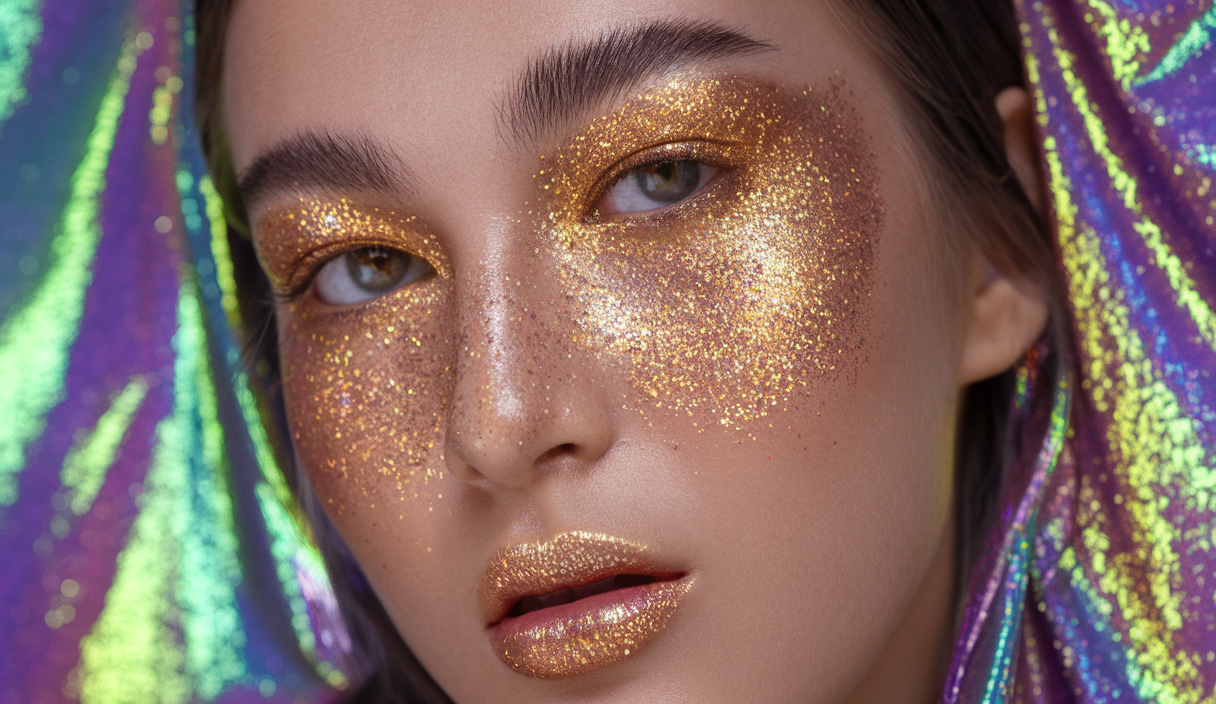 20 Pcs Gold Face Makeup Patches, Glitter Freckles Face Tattoo for Teenagers & Young Women, Sparkle Freckles Makeup Patches, Waterproof Face Glitter Freckles for for Christmas(Gold)