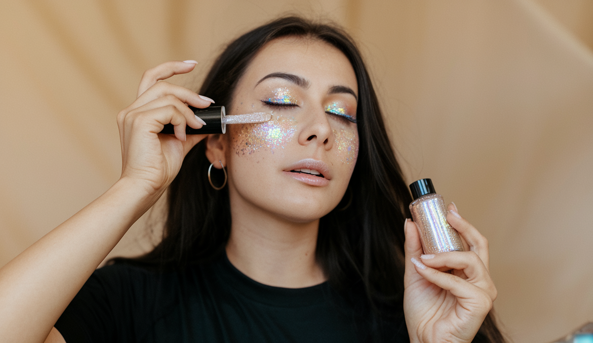 Body Glitter, Face Glitter, Hair Glitter,YGQQOY Holographic Concerts Festival Rave Chunky Glitter Gel, 12 Colors