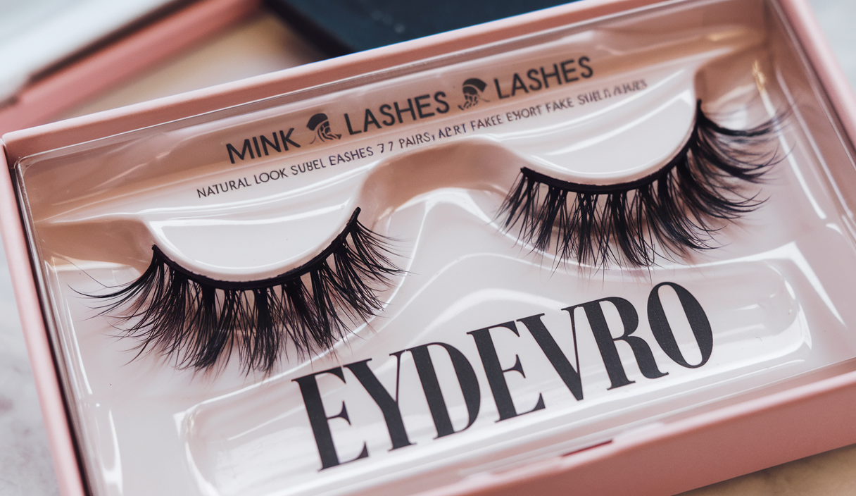 Mink Lashes Fluffy Wispy Lashes Natural Look 3D False Eyelashes D Curl Russian Strip Lashes 7 Pairs Short Fake Eyelash Pack by EYDEVRO