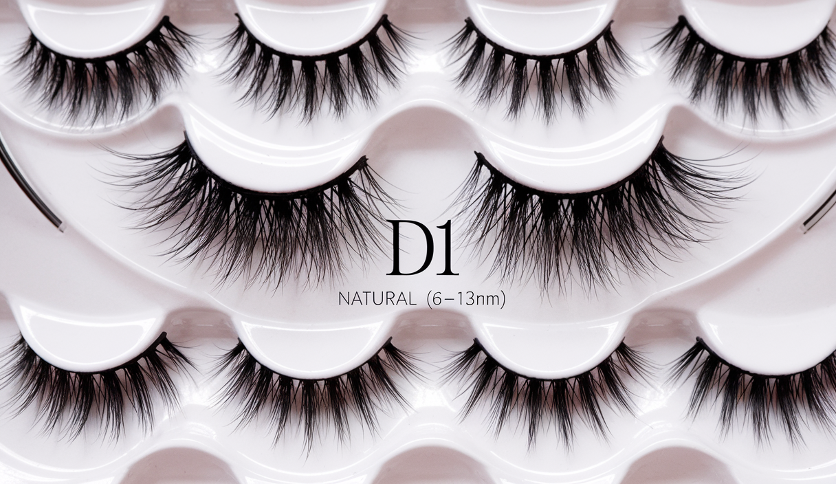 Onlyall Natural Lashes Wispy Lashes Natural Look False Eyelashes Natural Flared Eyelashes False Eye Lashes Soft Fluffy Lashes 7 Pairs D1 Natural (6-13MM)