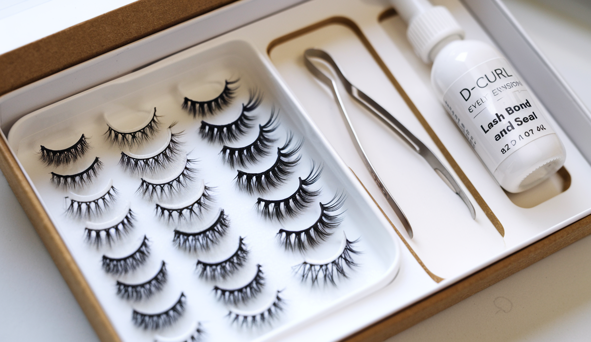 GEMERRY Lash Extension Kit Thick Lash Clusters Kit Fluffy Eyelash Clusters D Curl Eyelash Extension Kit With Lash Bond and Seal, Lash Tweezers, DIY Lash Extension Kit(80P-10-18mm)