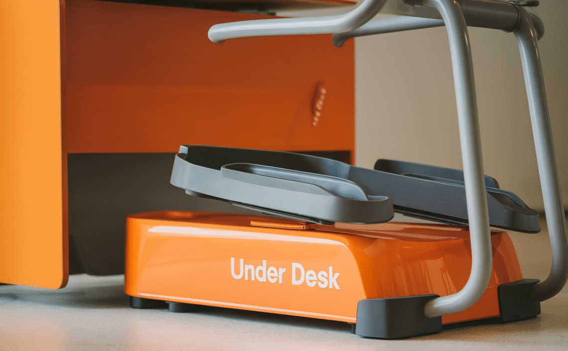 Under Desk Elliptical Machine, Electric Ellipse Leg Exerciser as Seen on Tv for Seniors with 12 Adjustable, Portable Quiet Elliptical Machine, Seated Pedal Exerciser with Remote Control (Orange)