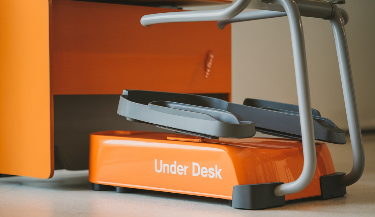 Under Desk Elliptical Machine, Electric Ellipse Leg Exerciser as Seen on Tv for Seniors with 12 Adjustable, Portable Quiet Elliptical Machine, Seated Pedal Exerciser with Remote Control (Orange)