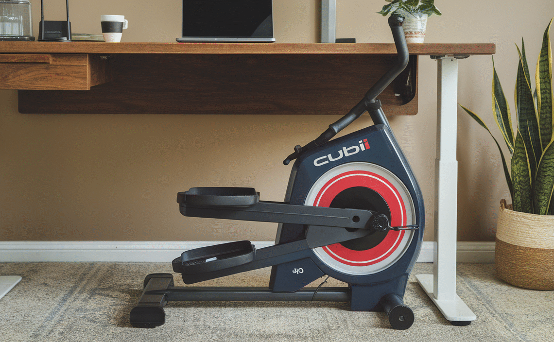 Under Desk Elliptical Machine, Electric Seated Pedal Exerciser, Mini Ellipse Leg Exerciser with Remoter, 12 Level Speeds, Forward & Reverse Direction, Manual & Auto Mode for Home Office