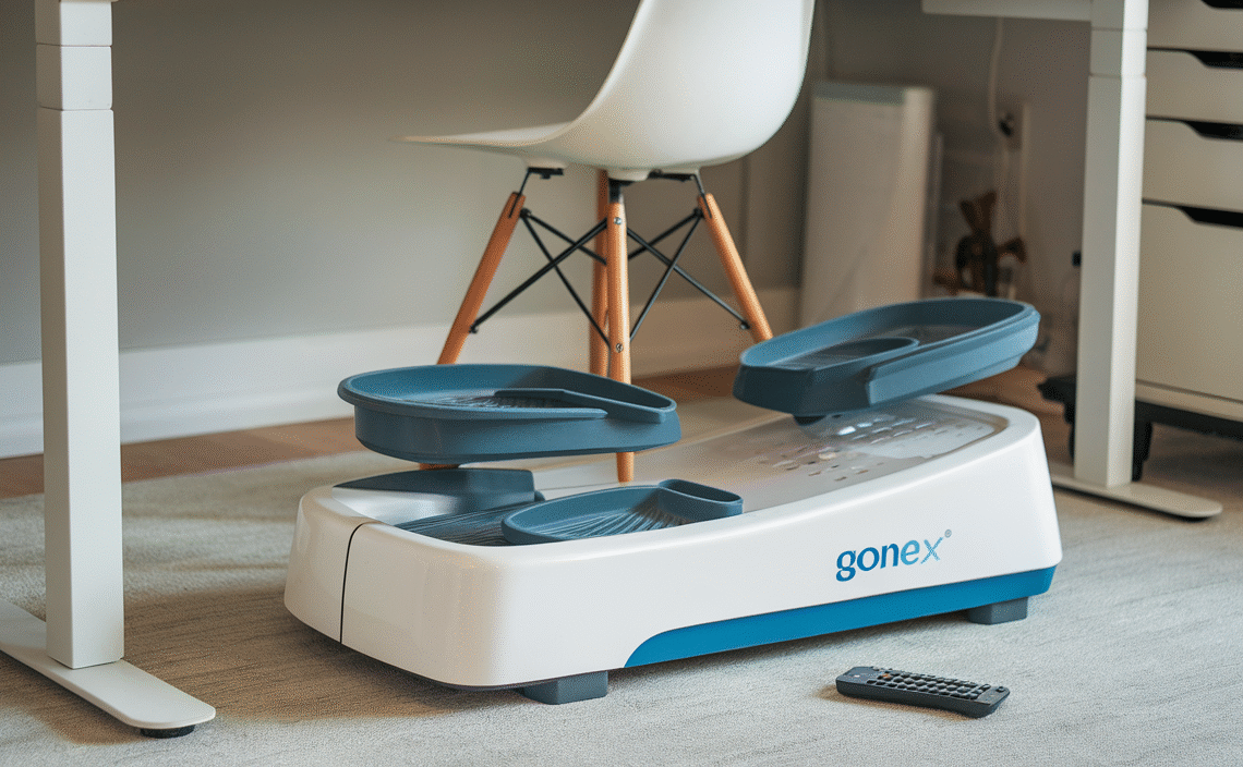 Gonex Under Desk Elliptical Exercise Machine, Leg Exerciser While Sitting for Seniors, 3-in-1 Mini Seated Pedal Exerciser as Seen on TV, 10 Resistance Levels, Manual/Auto Mode for Home Office