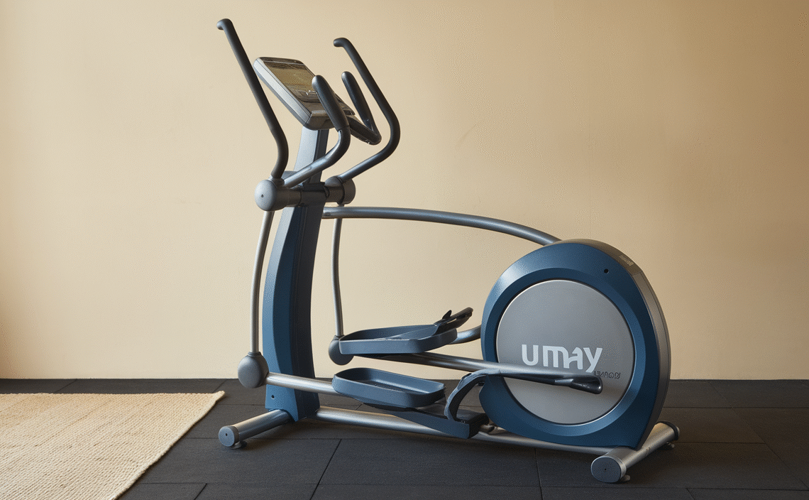 UMAY Elliptical Machine for Home, Elliptical Exercise Machine with 8 Levels Resistance & Pulse Rate Grips, Silent Magnetic Elliptical Trainer with 15.5" Stride and LCD Monitor, 350LBS Weight Capacity