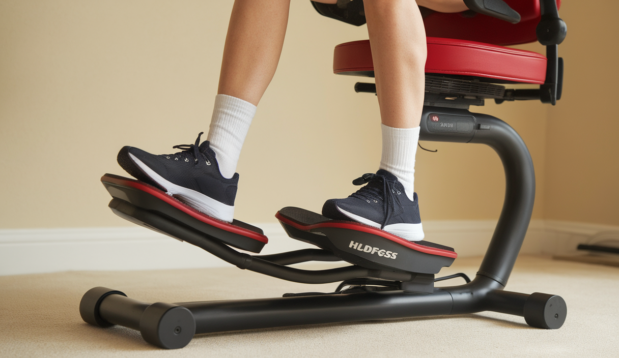 ARTHOOT Under Desk Elliptical Machine, Ellipse Exerciser as Seen on TV for Seniors with Remote Control & 12 Adjustable Speeds, Elliptical Machine for Home (Orange)