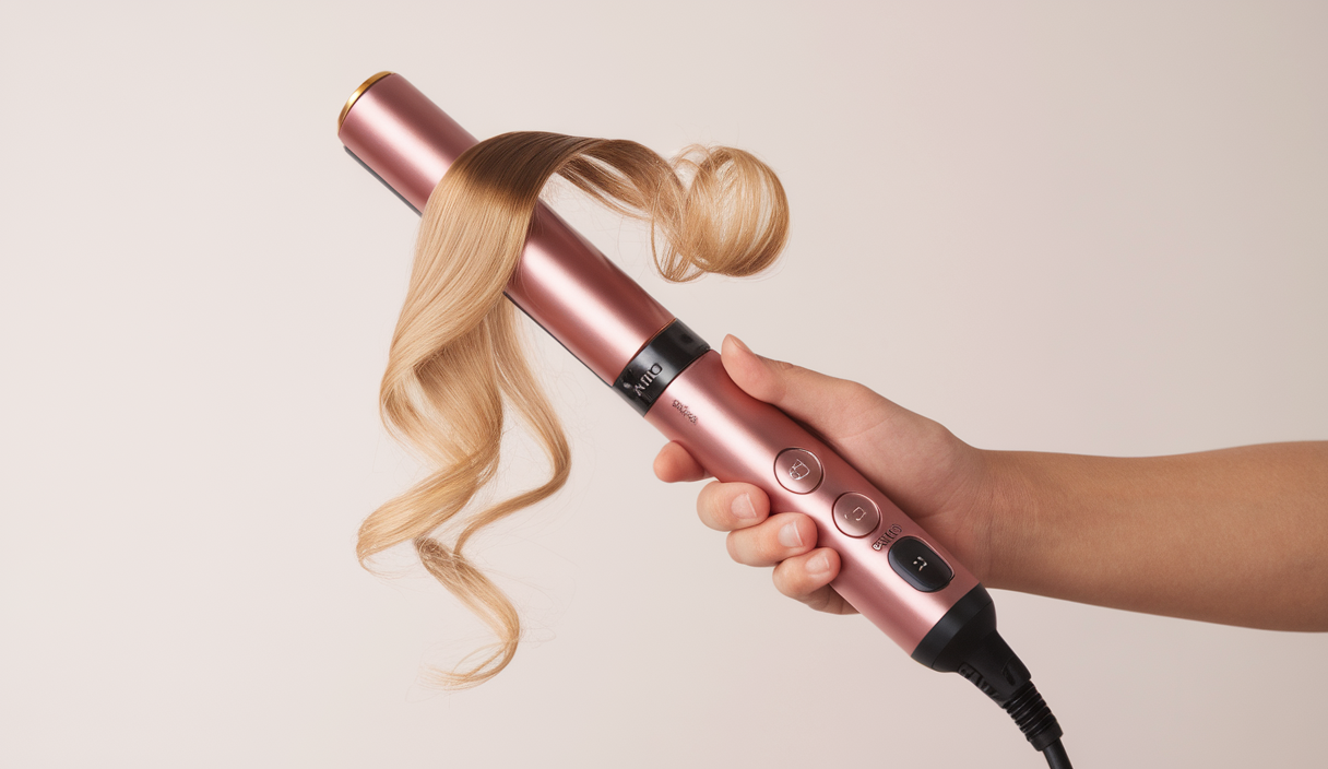 Conair Double Ceramic 1-Inch Curling Wand, Produces Flawless Waves, Curling Iron for Use on Medium and Long Hair, 30 Heat Setting Curling Iron, White