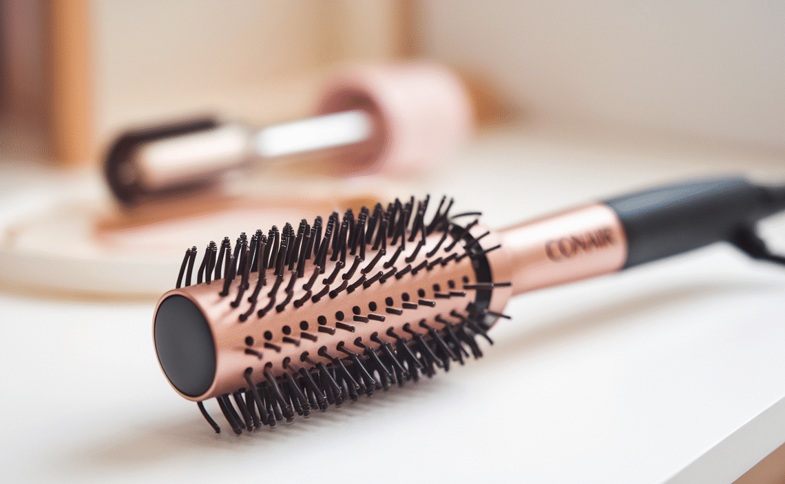 Conair Instant Heat Curling Iron Brush, 3/4-Inch Barrel – For Use On Short Hair