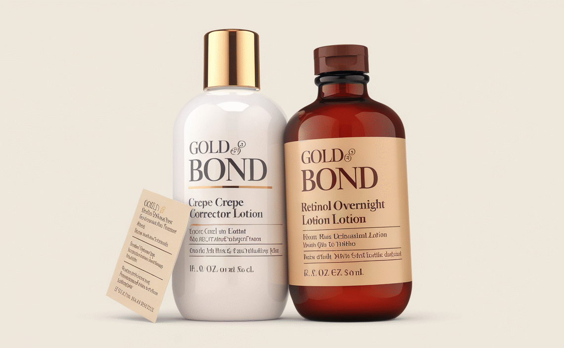 Gold Bond Age Renew Day & Night Duo Lotion Set for Body & Face, Gold Bond Crepe Corrector Lotion, Visibly Firms Skin & Gold Bond Retinol Overnight Lotion, Visibly Smooths Skin, 8.6 oz.