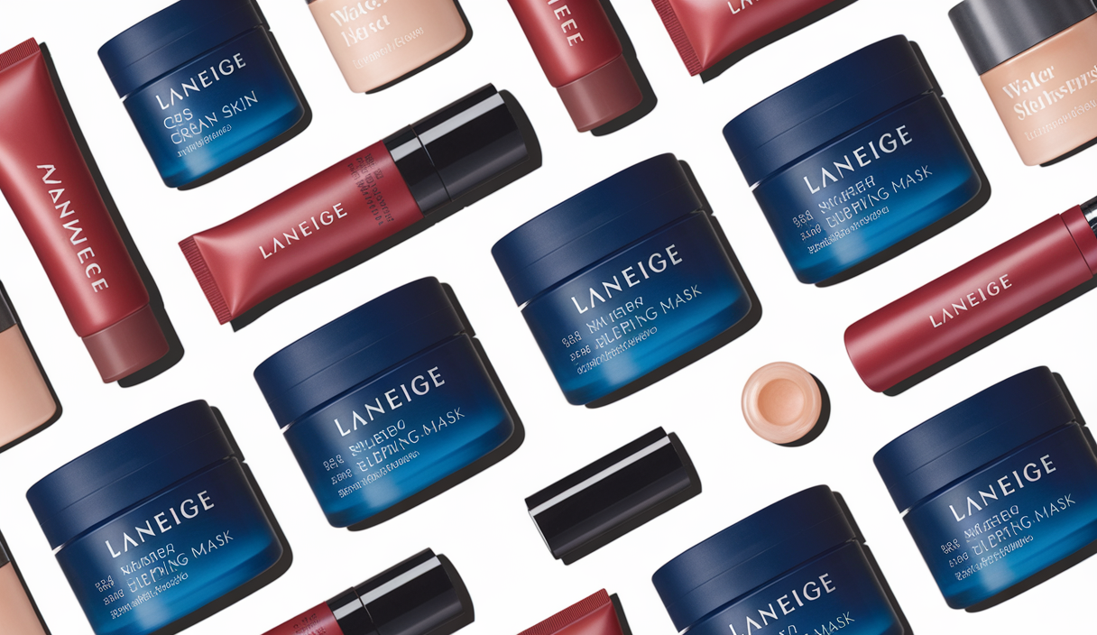 LANEIGE Icons To Go Set: Cream Skin, Water Bank Cream, Lip Sleeping Mask, Water Sleeping Mask, Travel Size, Full Size, Hydrate, Barrier-Boosting