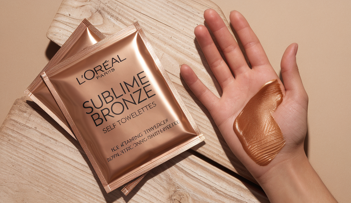 L’Oreal Paris Sublime Bronze Self Tanning Towelettes, Streak-Free, Natural Looking Tan, 6 ct (Pack of 2)