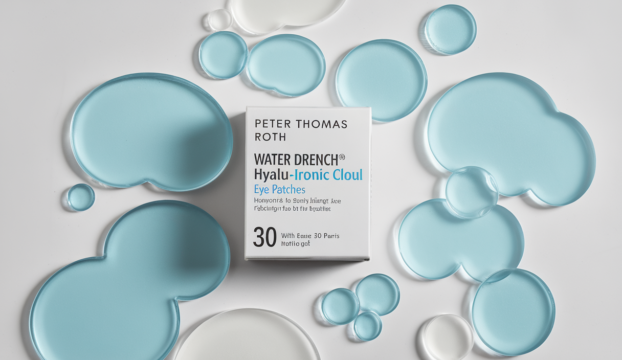 Peter Thomas Roth | Water Drench® Hyaluronic Cloud Hydra-Gel Eye Patches | Hyaluronic Acid Under-Eye Patches for Fine Lines, Wrinkles and Puffiness (30 pairs / 60 count)