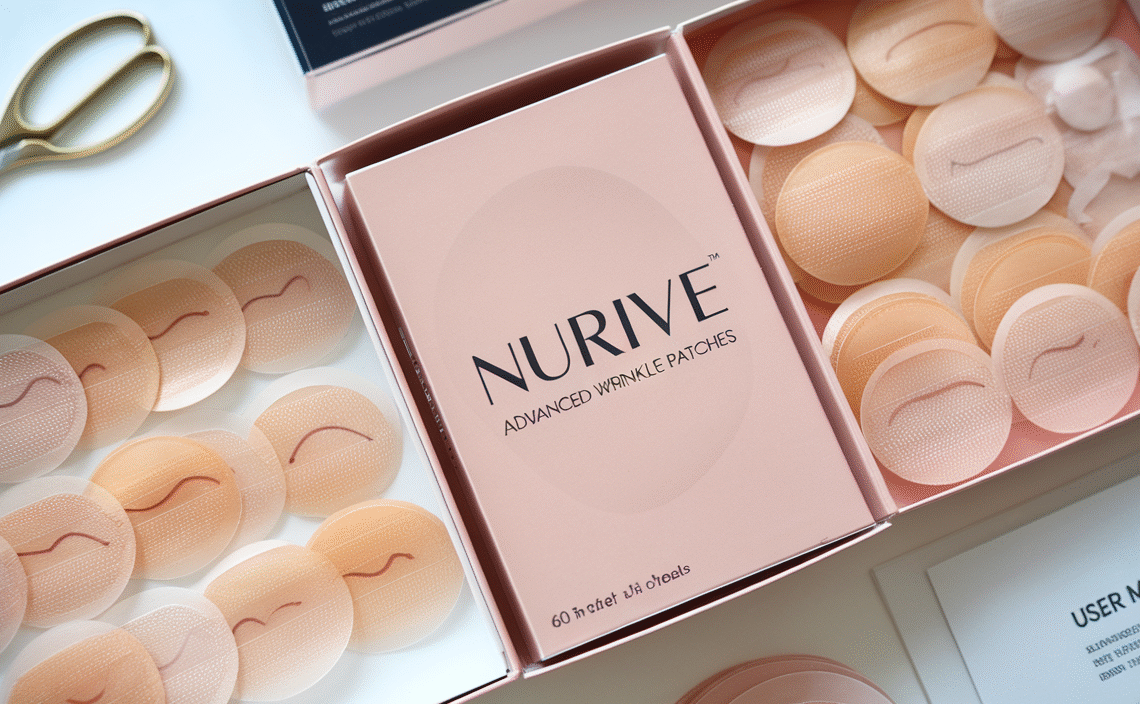 NURIVE Advanced Wrinkle Patches 60ct Smile Line, Frown Line Wrinkle Patches for Facial Korean Skin Care Face Wrinkle Tape Invisible Overnight with Retinol & Collagen (Small (Face))