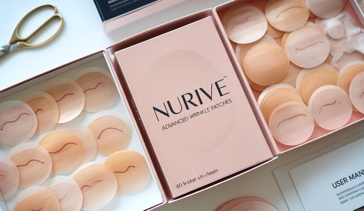 NURIVE Advanced Wrinkle Patches 60ct Smile Line, Frown Line Wrinkle Patches for Facial Korean Skin Care Face Wrinkle Tape Invisible Overnight with Retinol & Collagen (Small (Face))