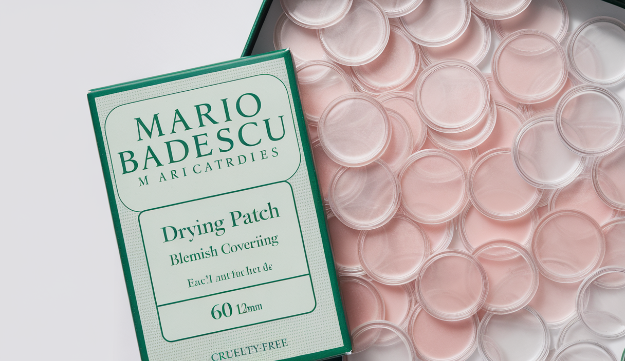 Mario Badescu Drying Patch Blemish Covering, Invisible Spot Treatment, Absorbing All Day Polymer Adhesion with Vitamin C, Vegan & Cruelty Free, Strong Hold (60 Patches, 12mm), Clear